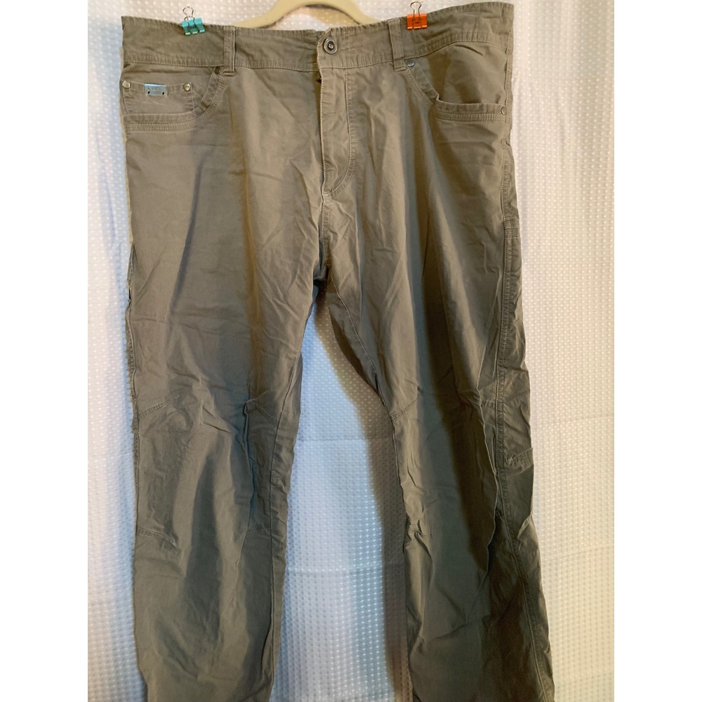Kuhl Rydr Pants Mens 40x30 Khaki Tan Vintage Patina Dye Articulated Knee Hiking